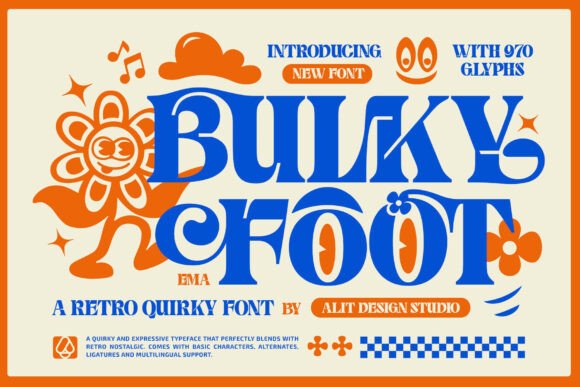Bulky Foot: A Display Font for Modern Editorial Design