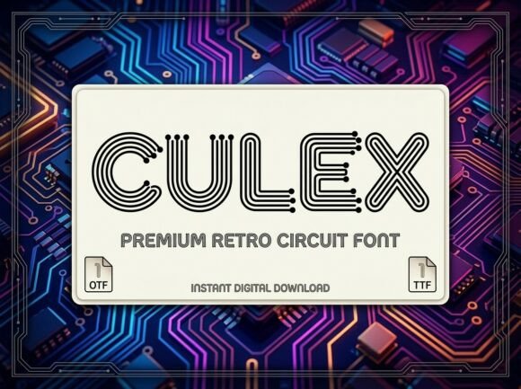 Culex: The Cybernetic Display Typeface for Handmade Branding