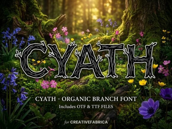 Cyath: The Organic Display Font for Authentic Brand Identity