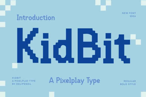 Kidbit: The Retro Pixel Font for Handmade Labels and Signs