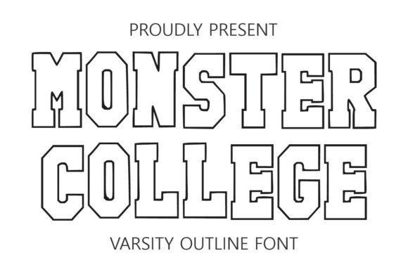 Monster College: The Perfect Varsity Typeface for Handmade Shop Branding
