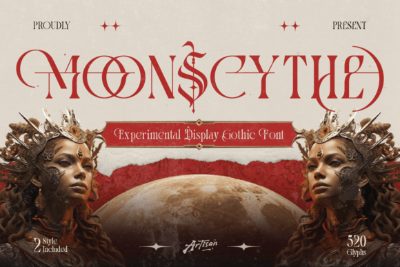 Moonscythe: A Dramatic Display Typeface for Editorial Design