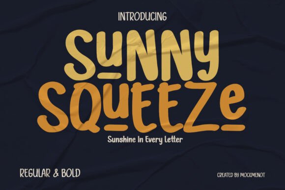 Sunny Squeeze: A Retro Display Typeface for Warm Editorial Design